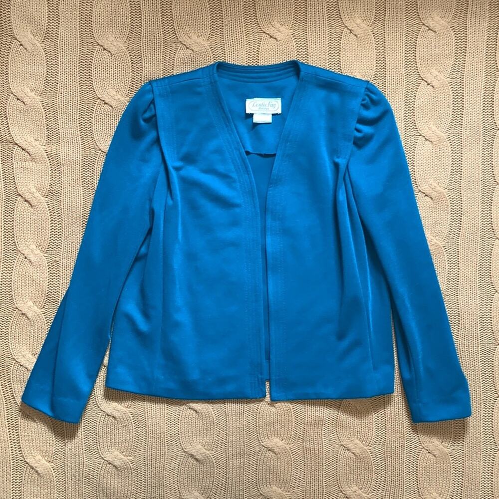 Vintage TEAL Leslie Fay‎ Petites jacket